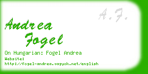 andrea fogel business card